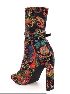 Gisele Paisley Ankle Bootie